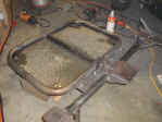 Crossmember with the finished skid plate bolted up.