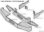 Drawing: Front Winch Bumper exploded-view isometric drawing.