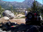 Bryan was wedged badly between two boulders.